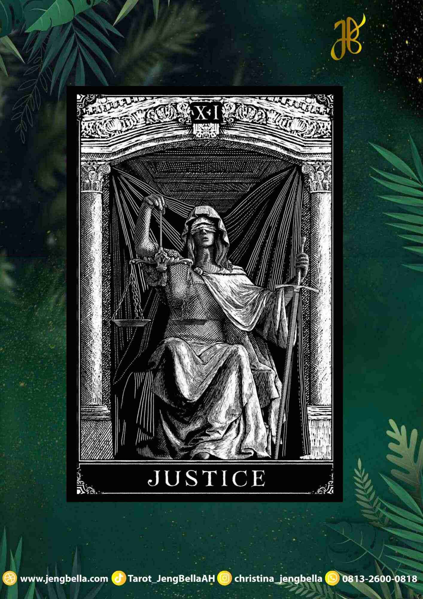 pesan kartu the justice dalam tarot nusantara